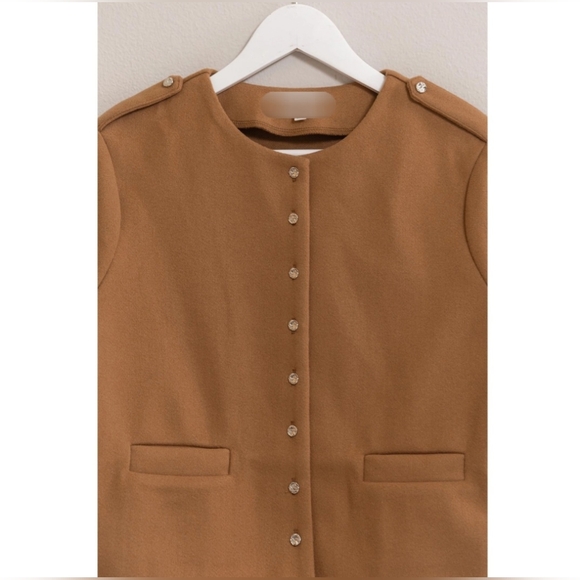 #180 🛑35 S,M,L CAMEL Fabulous Wool-Like Single-Breasted Jacket - Picture 2 of 8